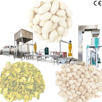 İyi bir fiyat. Gıda sınıfı Fıstık/Hazelnut/Pistachio Kavurucu ve Blanching Üretim hattı, 500-1000 kg/saat kapasiteli Fındık Blanching Makinesi çevrimiçi