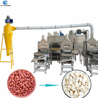 İyi bir fiyat. Yüksek Kaliteli 1000kg/h-2000kg/h SUS304 Fıstık İşleme Aletleri için Fıstık Kesme ve Blançlama Makinesi çevrimiçi