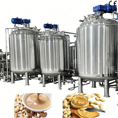Gıda sınıfı Tam Otomatik Fıstık Tereyağı/Badem Tereyağı Karıştırma/Gazdan Arındırma Tankı/Soğutma Makinesi