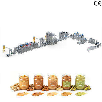 Yüksek Kapasiteli Fıstık Damarı Yapma Makinesi 1000kg/h-2000kg/h Fıstık Tereyağı İşleme Tesisi ile Badem Kaju Fındığı Tereyağı Üretim Hatı