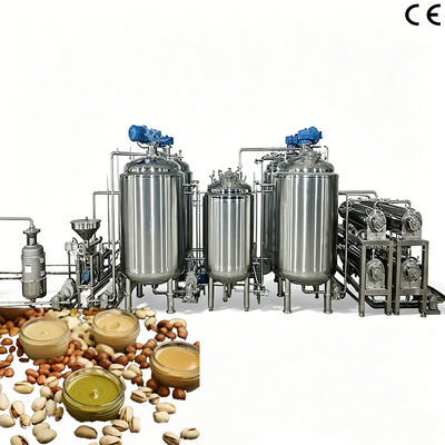 Tam Otomatik Fıstık Tereyağı Karıştırma/Soğutma Tankı PLC Program Kontrolüyle Pistachio Pastası Yapma Makinesi