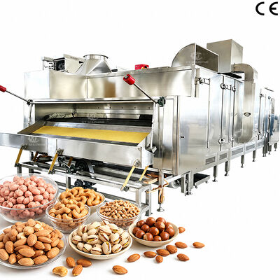 İyi bir fiyat. Özelleştirilebilir 300kg/h-1000kg/h Sürekli Bant Tipi Kuruyemiş Kavurma Makinesi PLC Kontrol Panelli Ticari Pişirme Fırını çevrimiçi