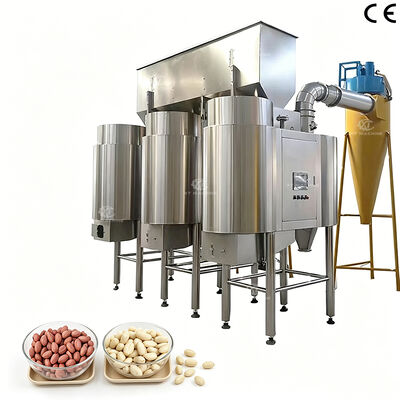 Tam otomatik Yüksek Blanching Hızı Fıstık Fıstık Blanching Makine Paslanmaz Çelik 304 Gıda Sınıfı ile Pnömatik Hava Peeler