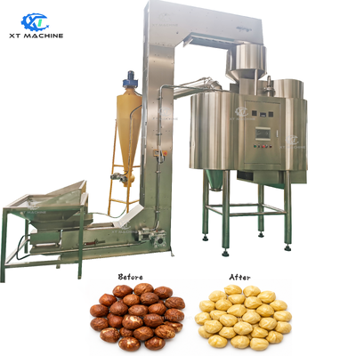 İyi bir fiyat. Otomatik PLC Kontrolü Hava Fıstık/Pistachio/Hazelnut Blanching Makinesi 500kg/1000kg Kapasite Kuru Fıstık Kürükleme Ekipmanı çevrimiçi