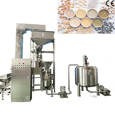 İyi bir fiyat. 500kg/h Basit Tip Fıstık Tereyağı Üretim Hattı PLC Kontrol Otomatik Pistachio Tereyağı öğütme Makinesi çevrimiçi